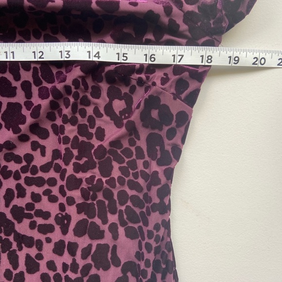 Cache Leopard Velvet Burnout Bodycon Sheath Dress Sz 6 Witchy Whimsigoth - Picture 6 of 11